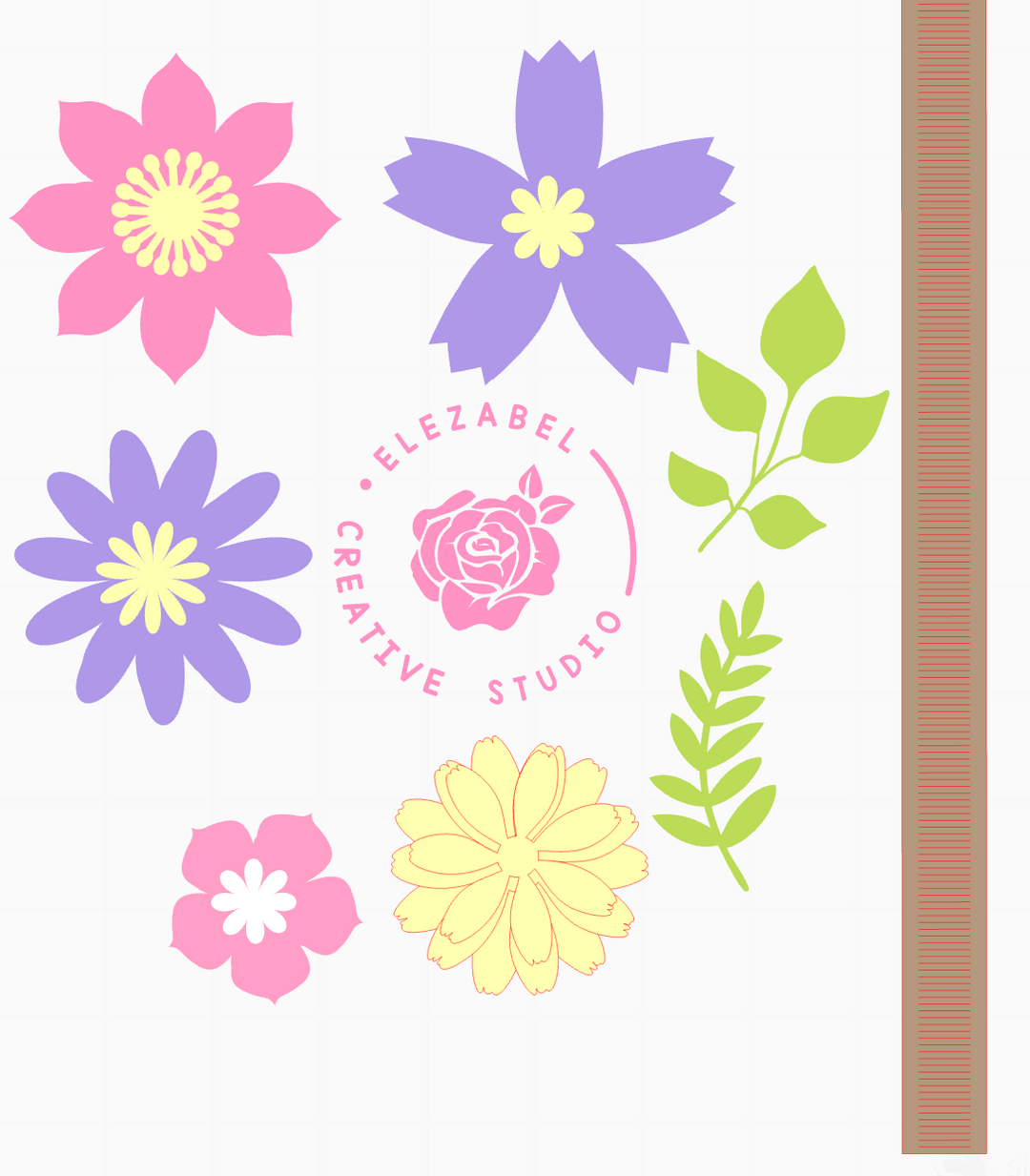 Flores de papel SVG