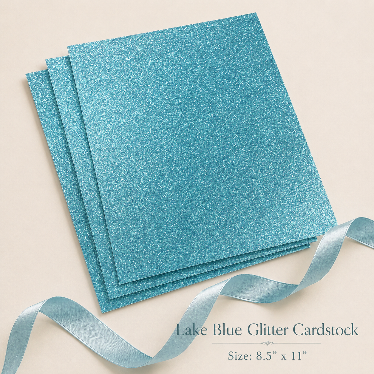 Lake Blue Glitter Cardstock 8.5x11 – Elezabel