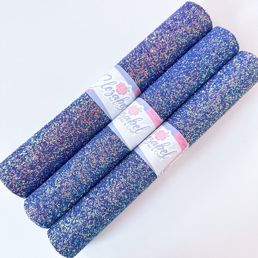 Purple Galaxy Glitter Faux Leather Sheet