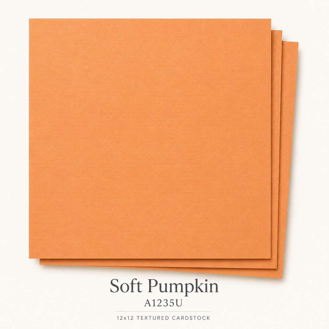 Soft Pumpkin Textured Cardstock