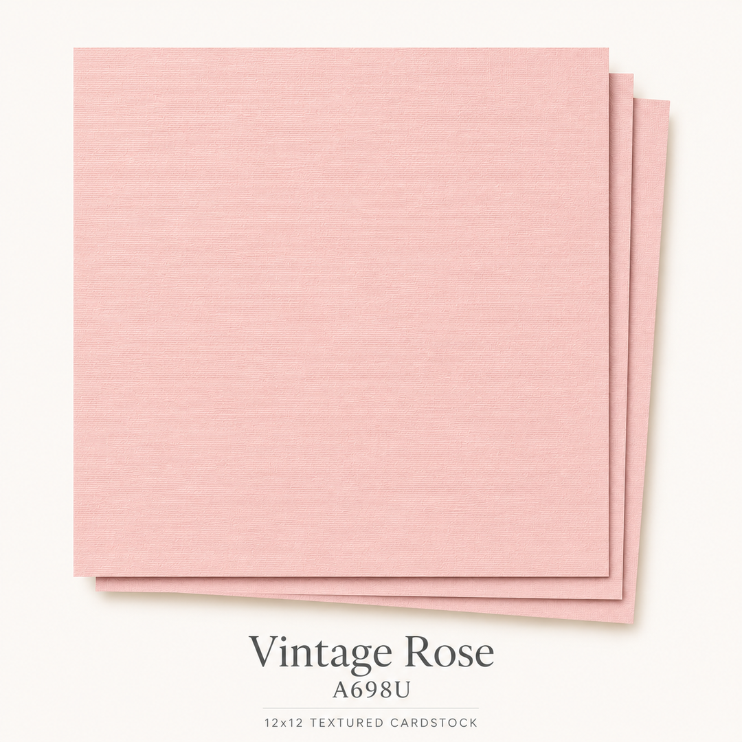 Vintage Rose Textured Cardstock