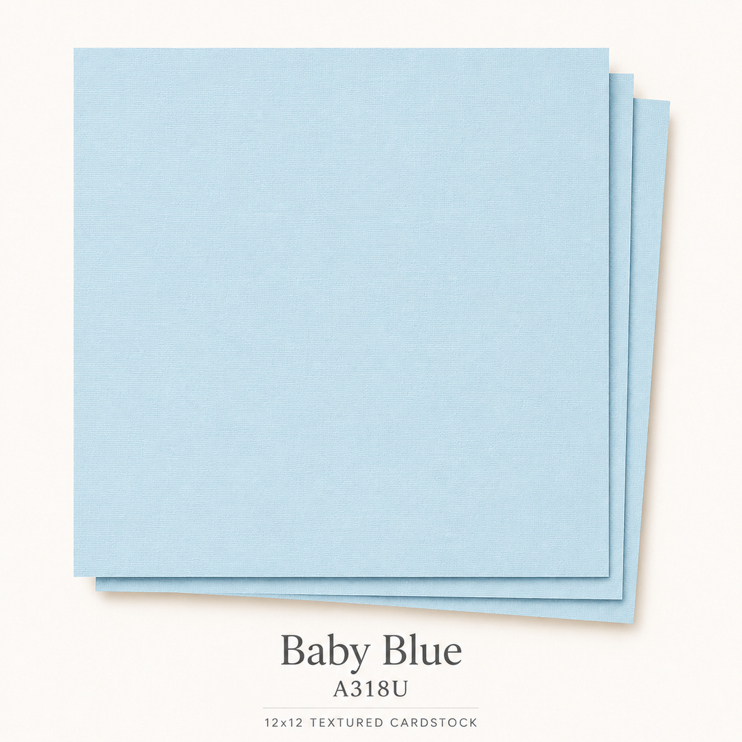 Baby Blue Textured Cardstock