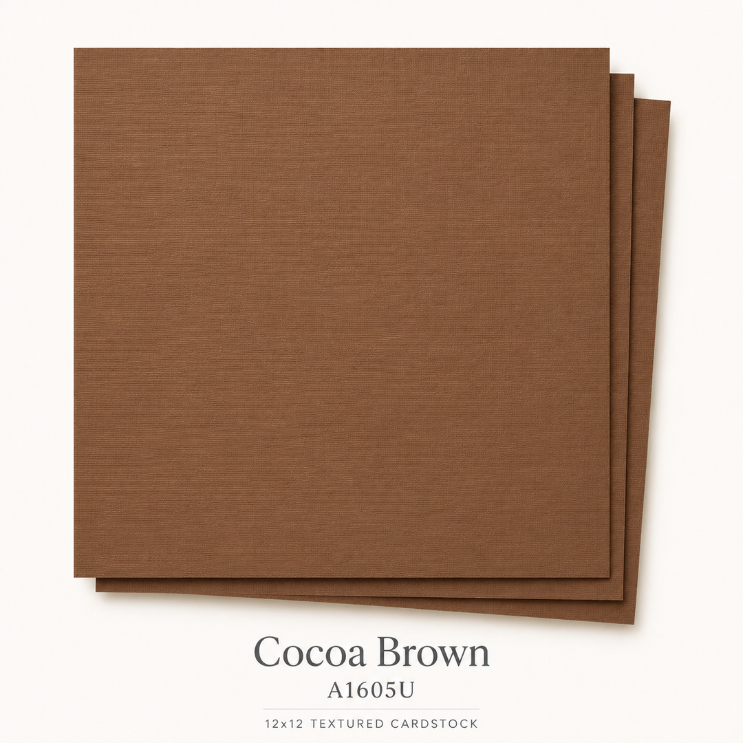 Cocoa Brown Textured Cardstock