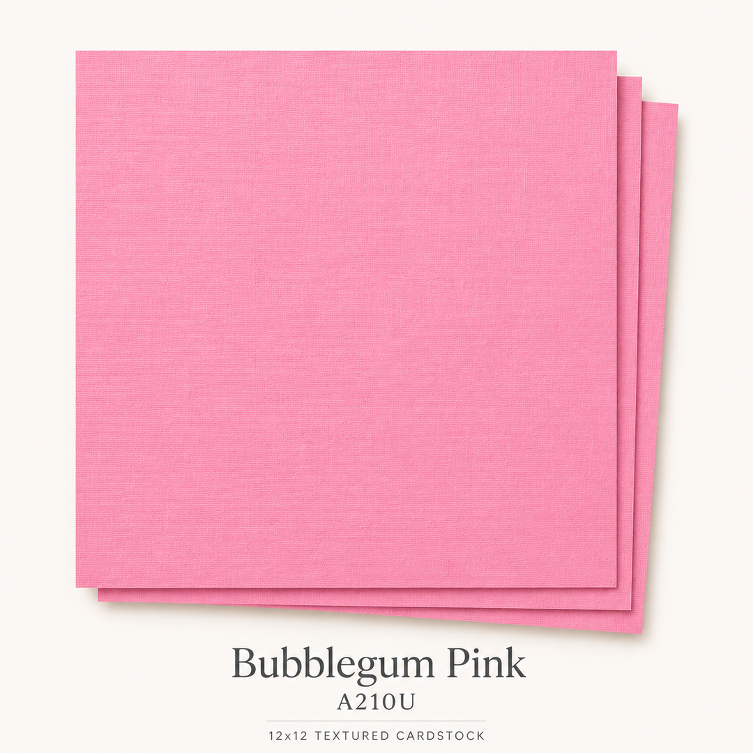 Bubblegum Pink Textured Cardstock