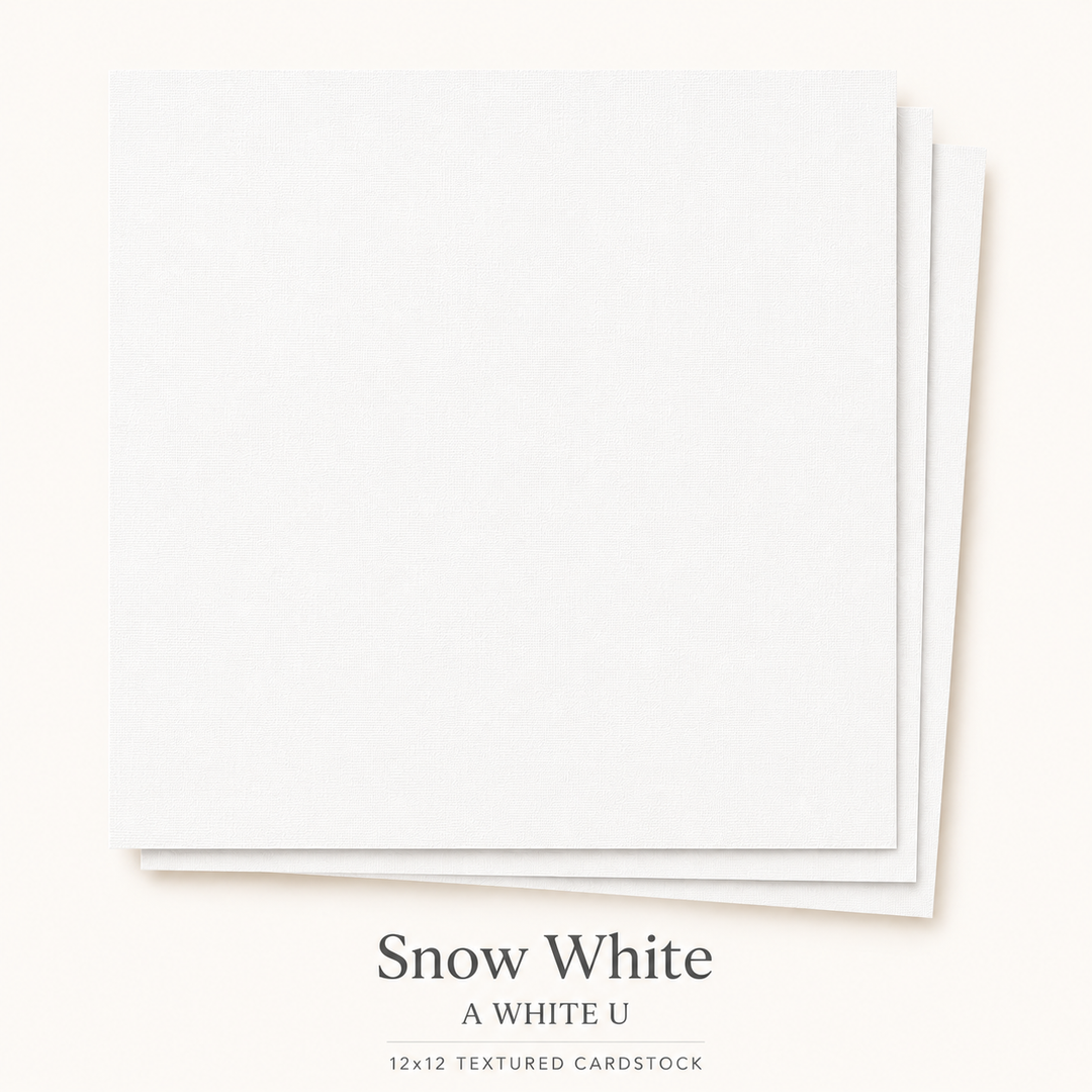 Snow White Textured Cardstock