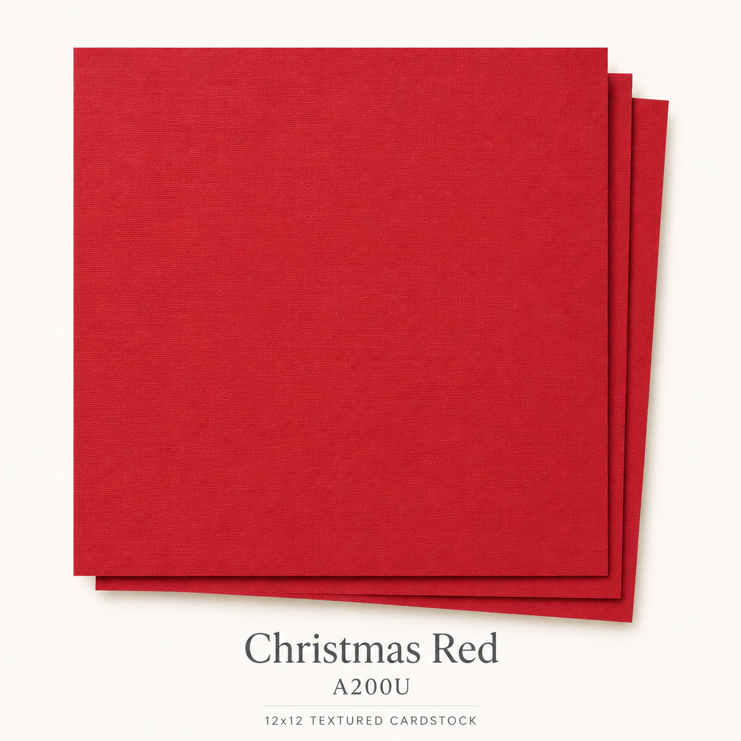 Christmas Red Textured Cardstock