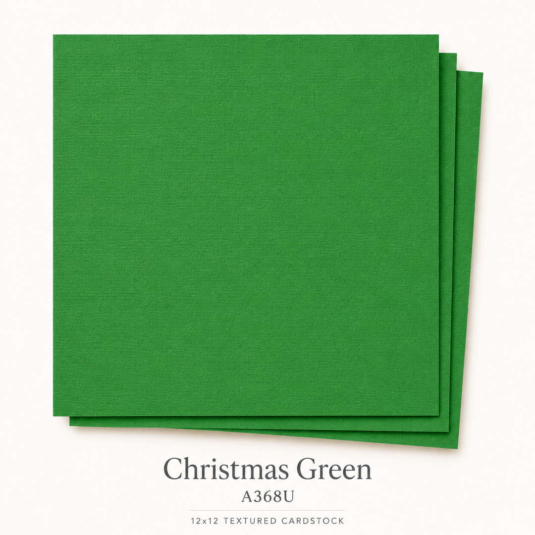 Christmas Green Textured Cardstock