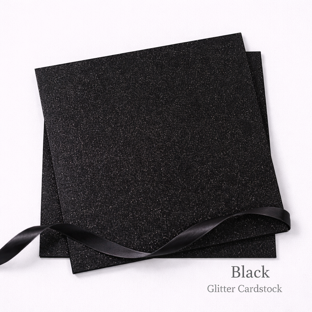 Black Glitter Cardstock 12x12