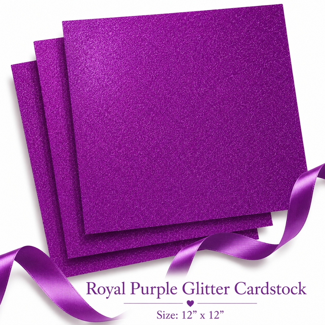 Royal Purple Glitter Cardstock 12x12