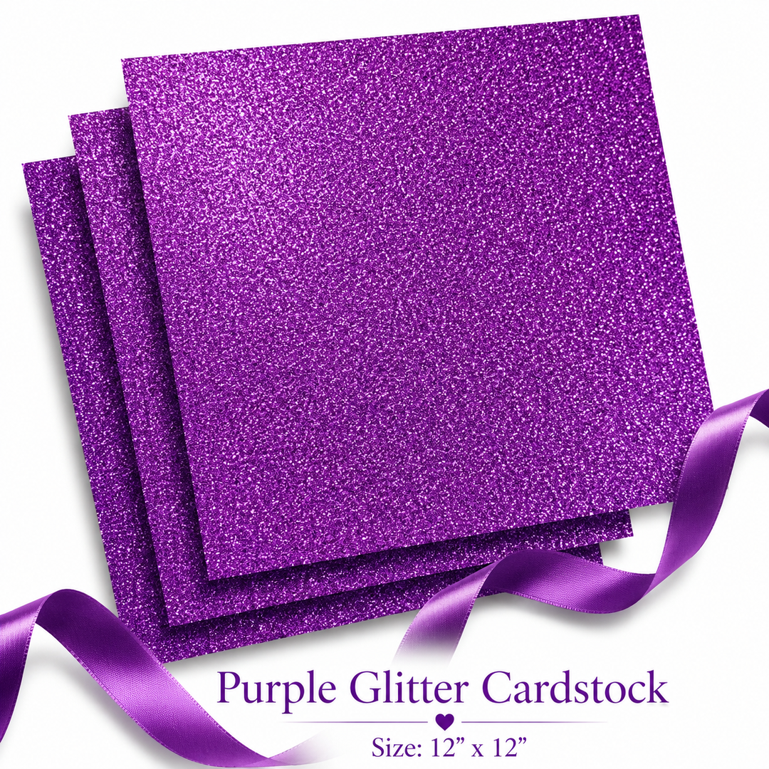 Purple Glitter Cardstock 12x12