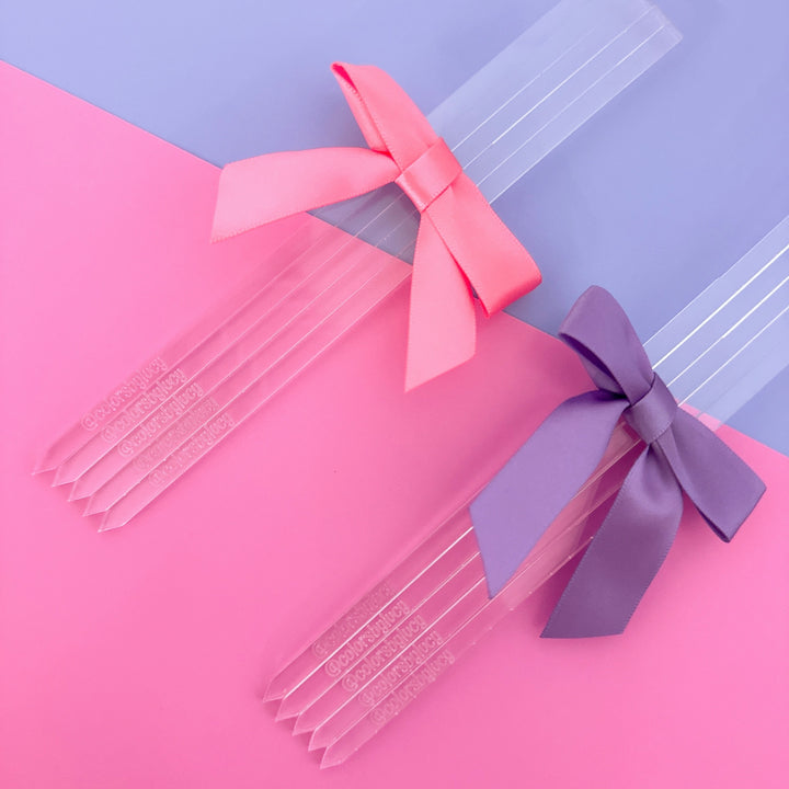 Clear Acrylic Cake Topper Sticks
