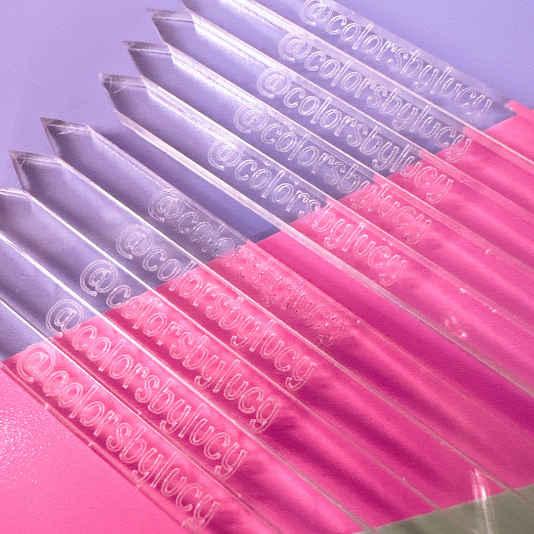 Clear Acrylic Cake Topper Sticks