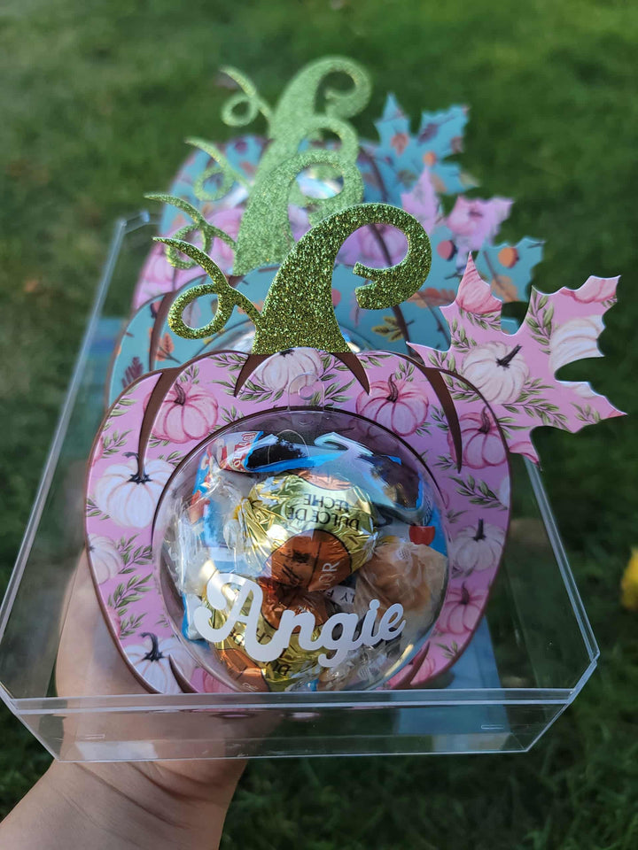 Pumpkin Base Die for Sphere Treat Box